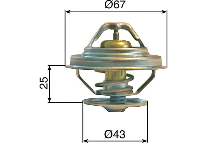 Thermostat 83 °C passend zu Sisu-Motor anstelle von Steyr 132000060708 GartenShop24 - Hochwertige Gartengeräte