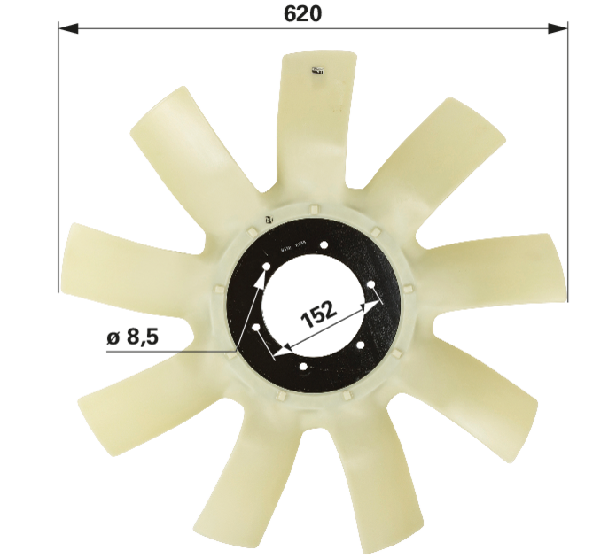 Mahle Lüfterflügel anstelle von CNH 87383688 Mahle
