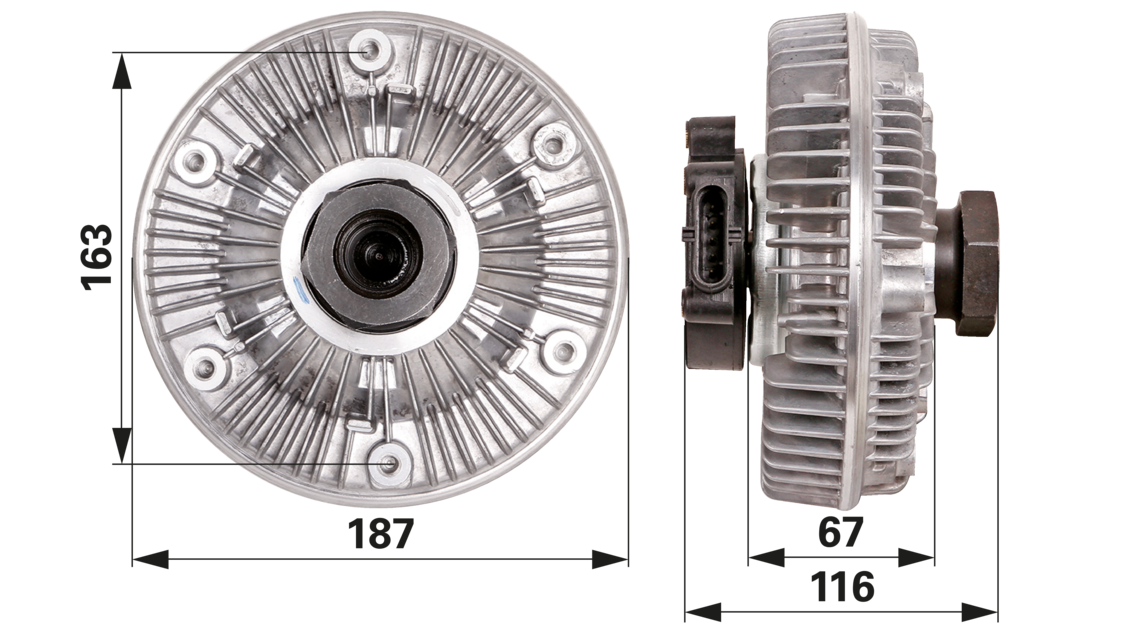 BorgWarner Lüfterkupplung anstelle von CNH 82025803 BorgWarner