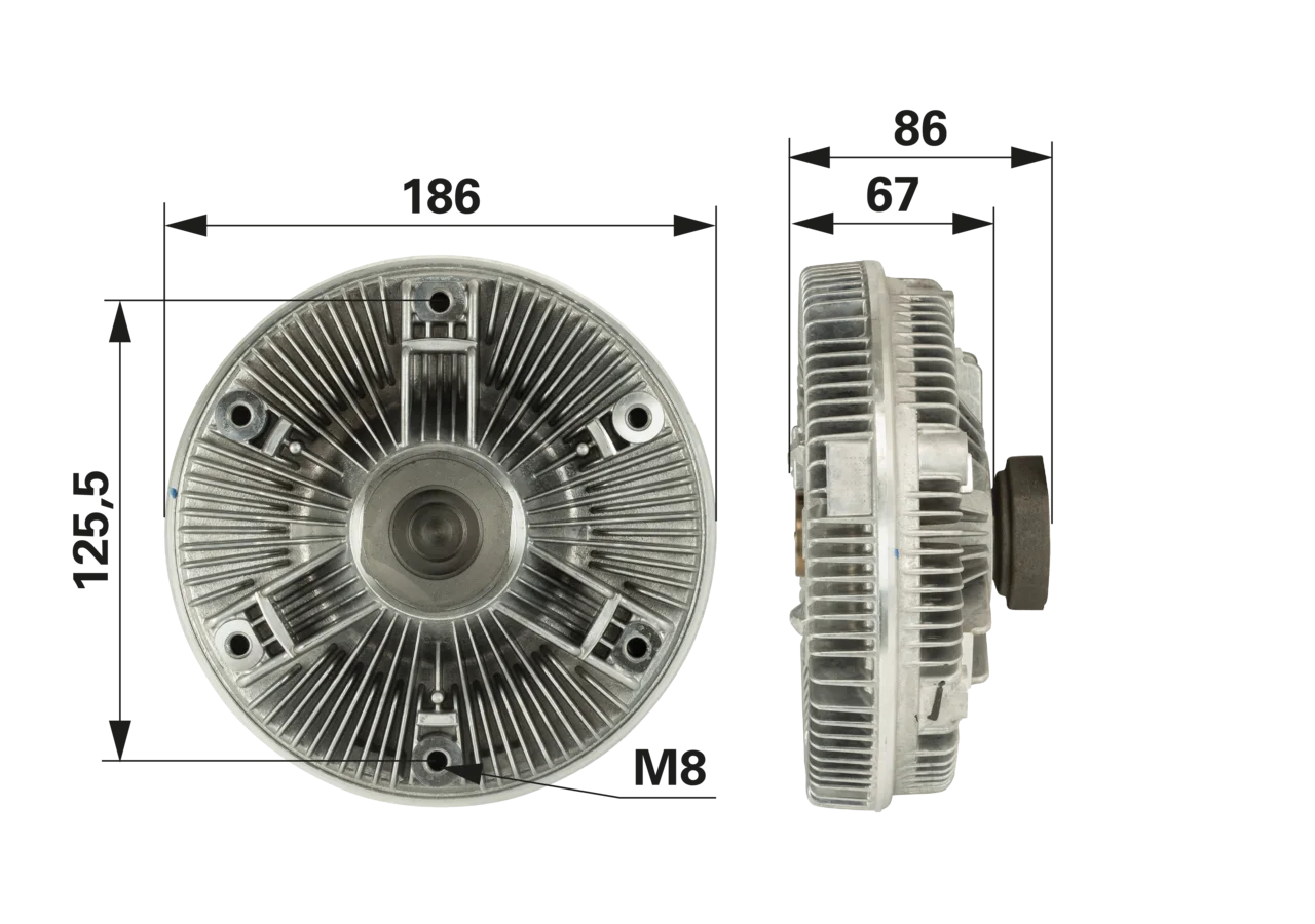 BorgWarner Lüfterkupplung anstelle von CNH 47712724 BorgWarner