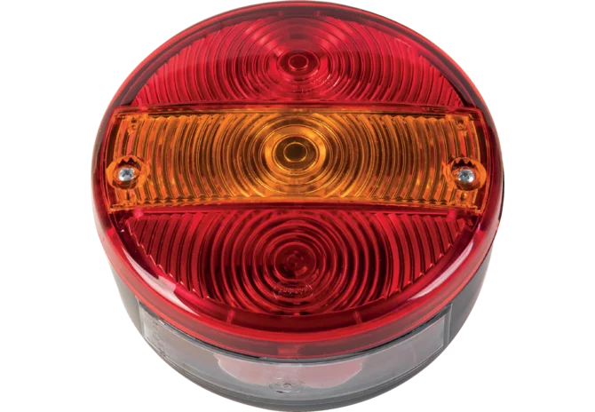 Rückleuchte Blink- Brems- Schluss- Kennzeichenleuchte, rund, d = 140 mm GartenShop24 - Hochwertige Gartengeräte