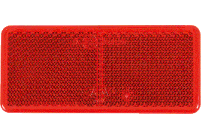 Rückstrahler rot, selbstklebend, 90 x 40 mm Sanube