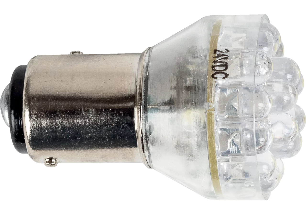 LED Kugellampe 24 V, 7,2 W, BAY15S, 24 x LED, weiß, 2 Stück GartenShop24 - Hochwertige Gartengeräte