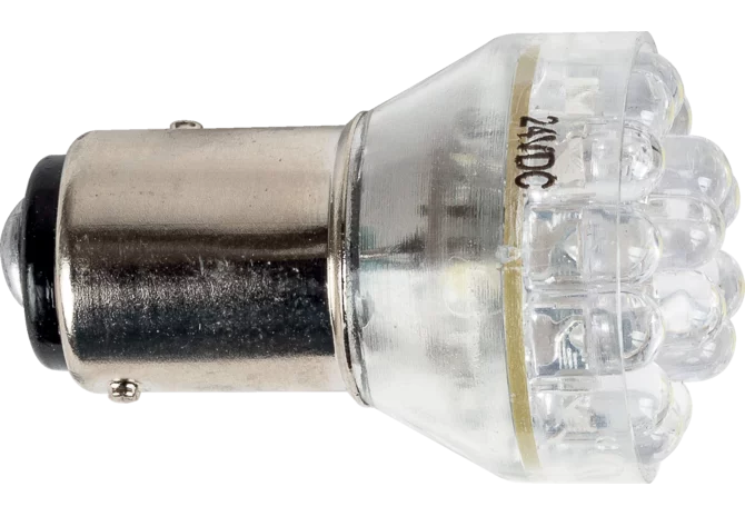 LED Kugellampe 24 V, 7,2 W, BAY15S, 24 x LED, weiß, 2 Stück GartenShop24 - Hochwertige Gartengeräte