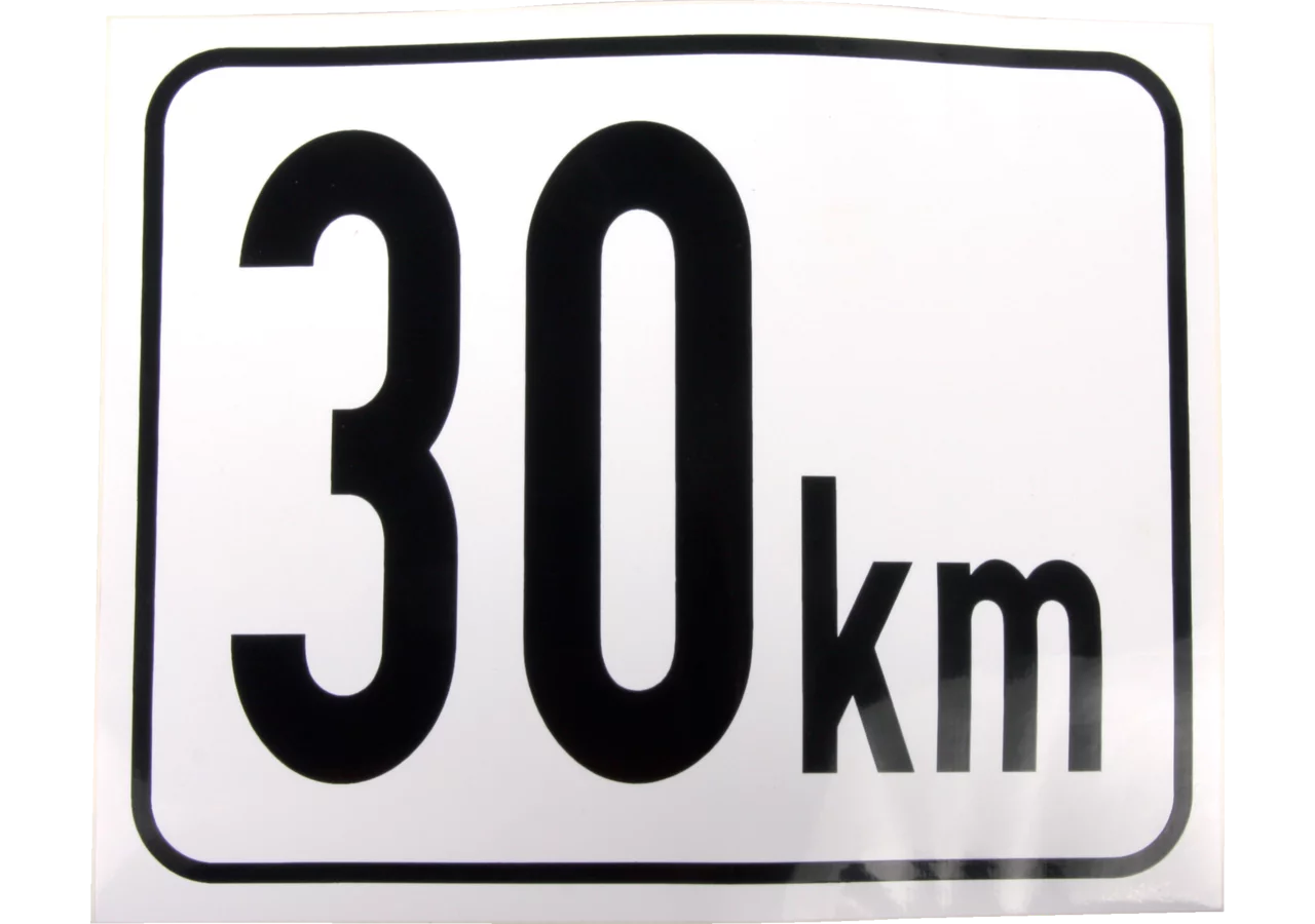 Beschränkungsfolie eckig 30 km/h GartenShop24