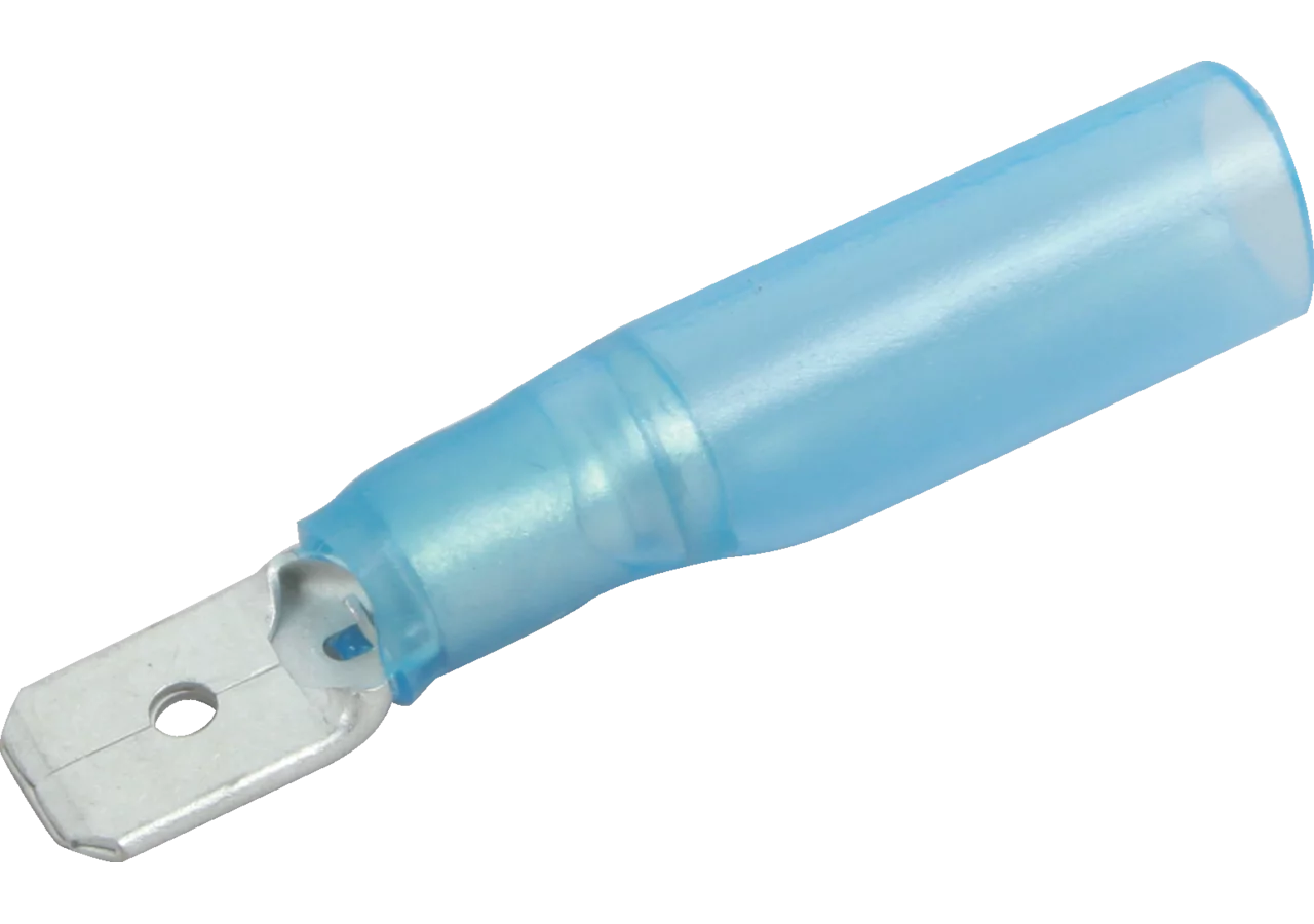 Flachsteckzunge blau, 6,3 mm, isoliert, schrumpfbar, 25 Stück GartenShop24 - Hochwertige Gartengeräte