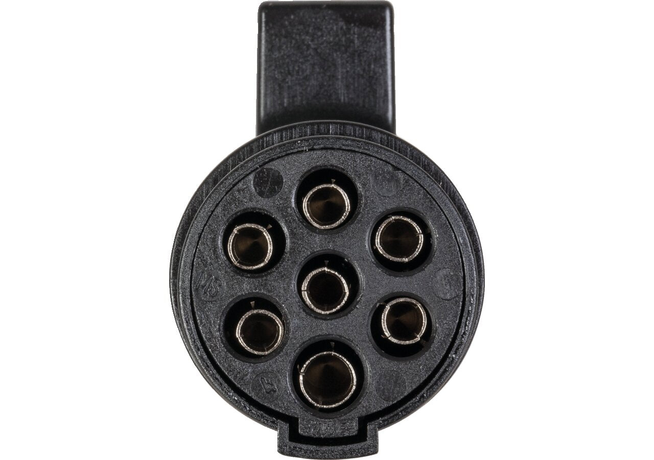 Stecker 7-polig, 24 V, Europa N Hülse, mit Schraubanschlüssen Stecker 24 V System schwarz fü GartenShop24 - Hochwertige Gartengeräte