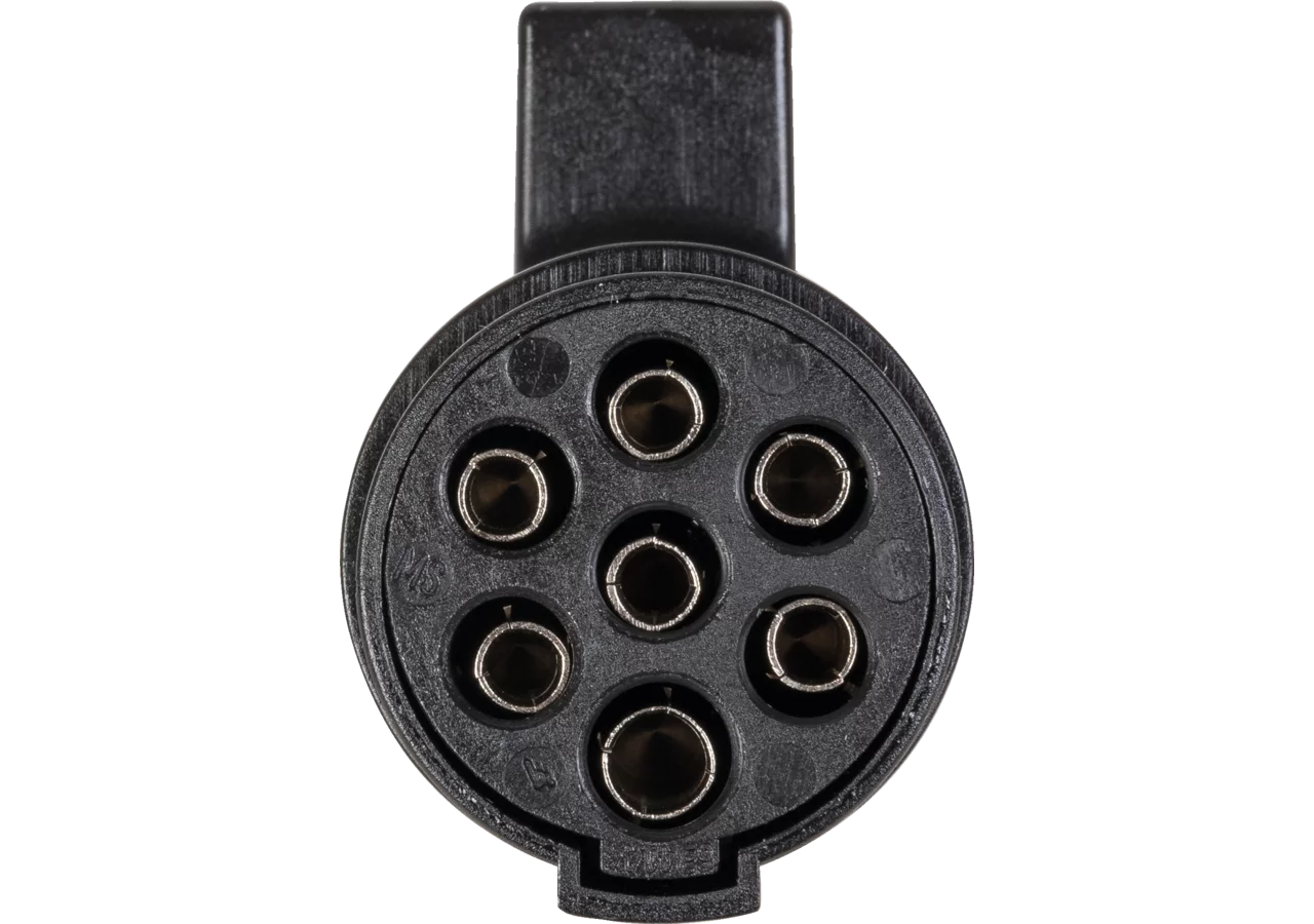 Stecker 7-polig, 24 V, Europa N Hülse, mit Schraubanschlüssen Stecker 24 V System schwarz fü GartenShop24 - Hochwertige Gartengeräte