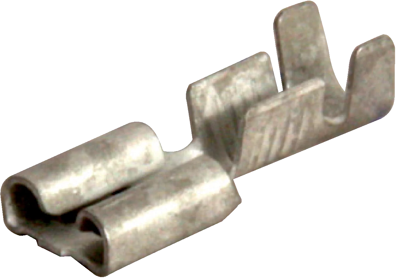 Flachsteckhülse 6,3 mm, unisoliert, mit Rastpunkt innen, 100 Stück GartenShop24 - Hochwertige Gartengeräte