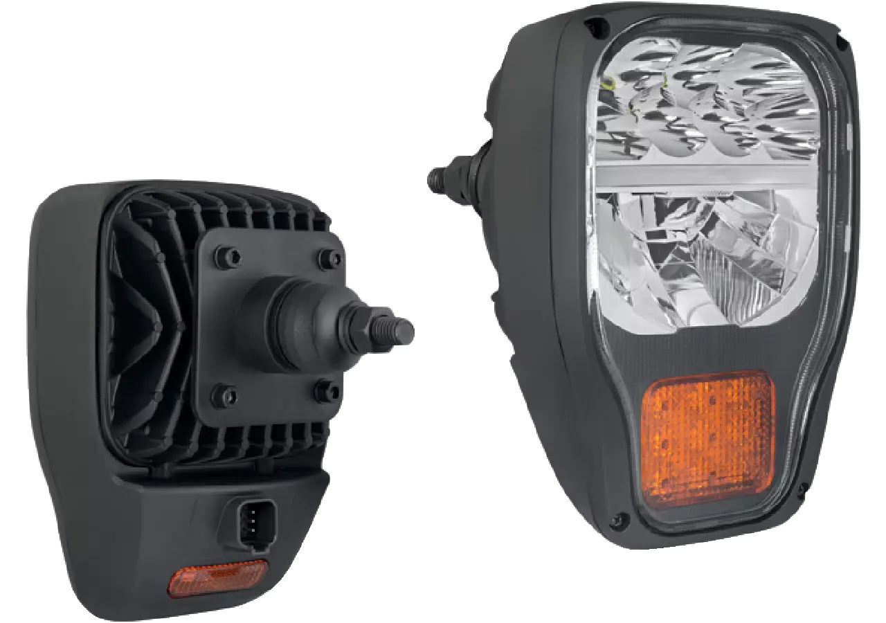 LED Hauptscheinwerfer rechts und links verwendbar, mit Blinker, Halterung hinten WESEM
