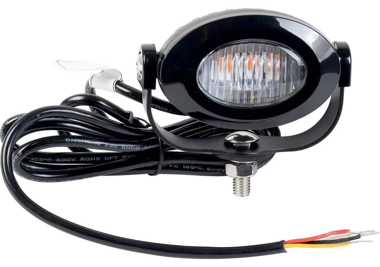 LED Blitzleuchte 23 Blinkmuster, gelb, 80 x 64 x 35 mm Fabrilcar