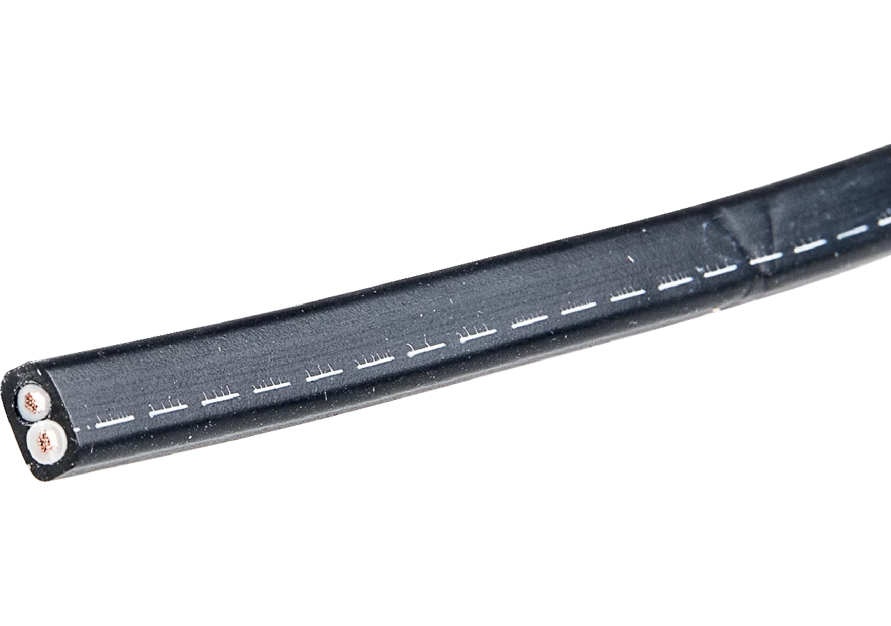 Flachkabel 2 polig, 0,75mm2, markierte polarität Sanube