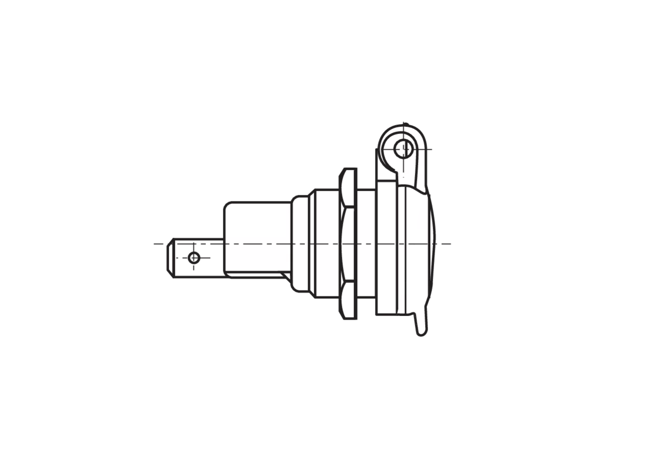 Steckdose für Handlampe, 1 polig, 6 - 24 V, 16 A ISO 4165 – passend für Handlampe, 1 polig, 6 - 24 V, 16 A ISO 4165 Erich Jaeger