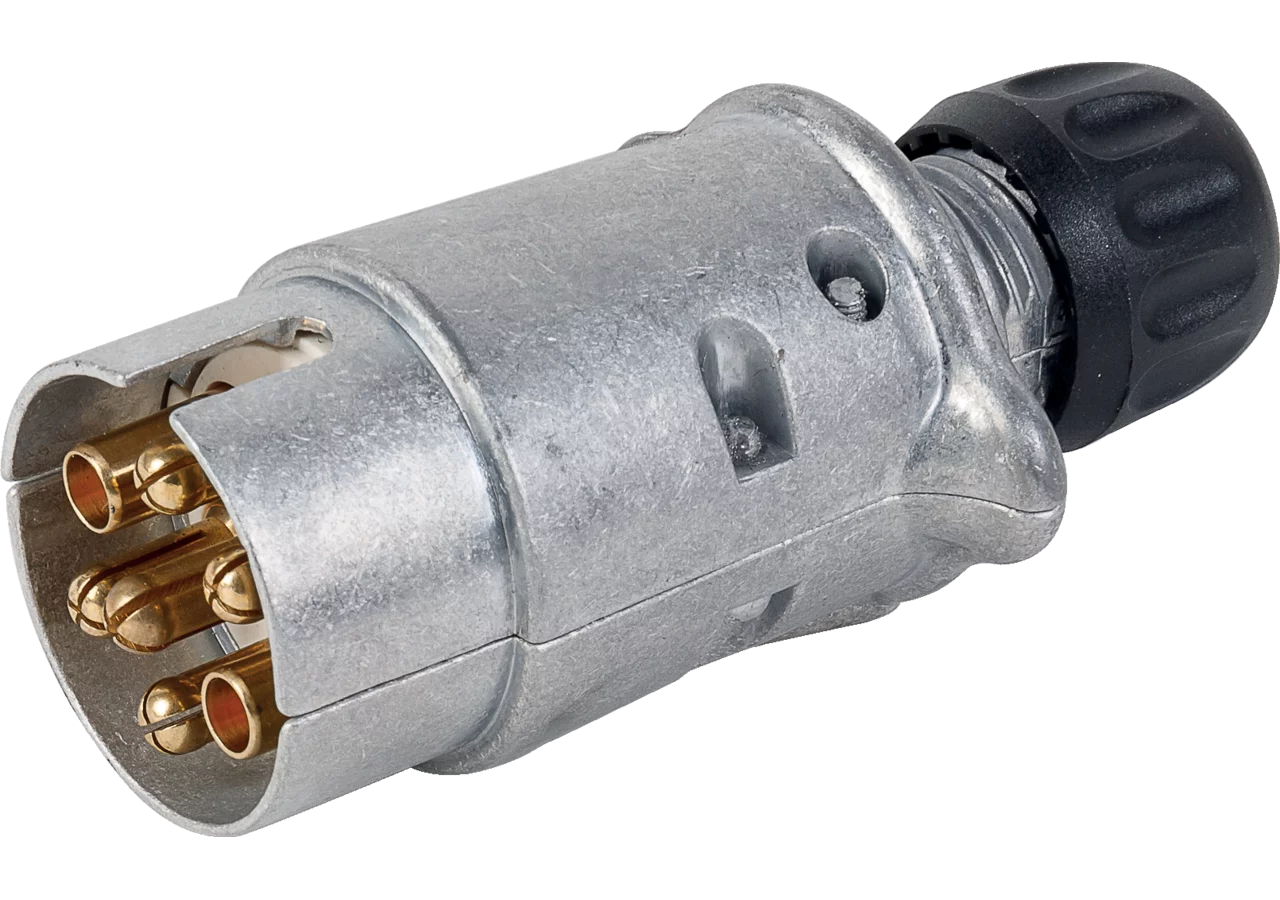 Stecker mit Schraubanschluss, 7 polig, 12 V ISO 3732 - Typ S, längsgeteilt Erich Jaeger