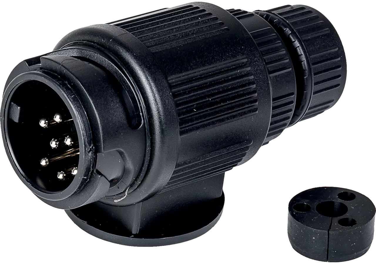 Stecker mit 8 Kontakten bestückt, 13 polig, 12 V ISO 11446, Schraubanschluss Erich Jaeger