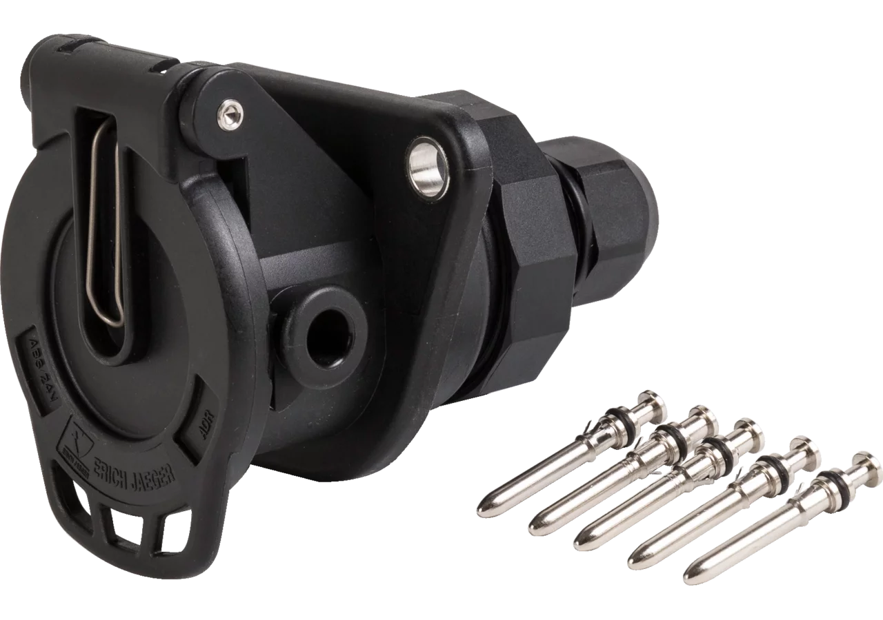 Steckdose 12 V, 5 / 7 polig ISO 7638 - ABS, ADR Erich Jaeger