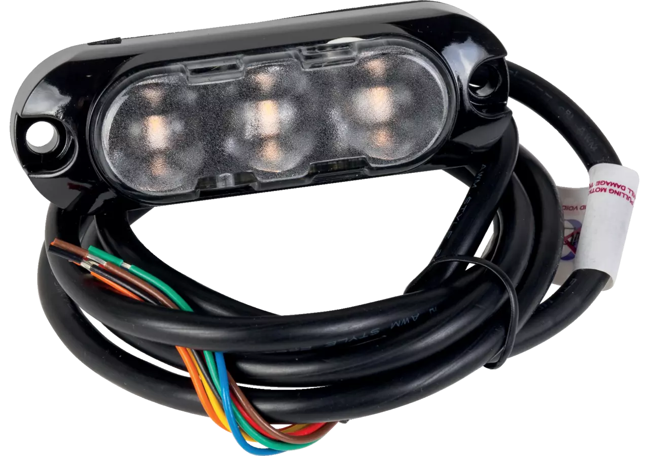 LED - Blitzleuchte 12 / 24 V, 3 LED, orange, Horizontal Gecko 3 GartenShop24 - Hochwertige Gartengeräte