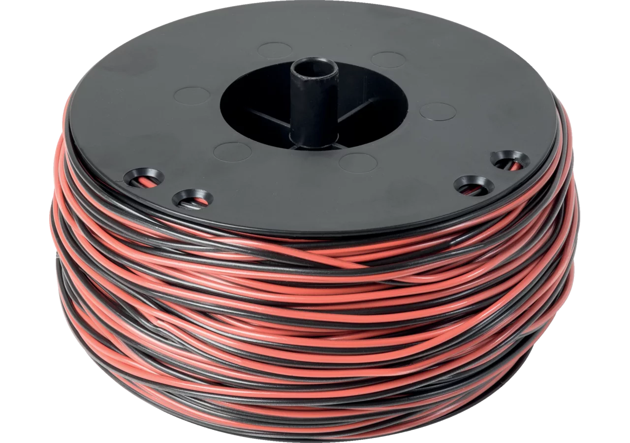 Flachkabelrolle Schwarz / Rot, 100 m 2 x 0,75 mm GartenShop24 - Hochwertige Gartengeräte