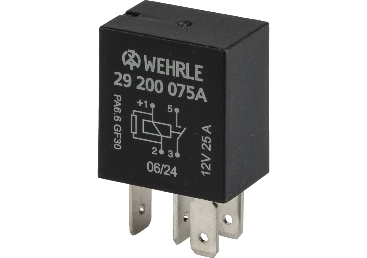 Relais Micro Schließer, mit Widerstand, 12 V, 25 A,4-polig Wehrle