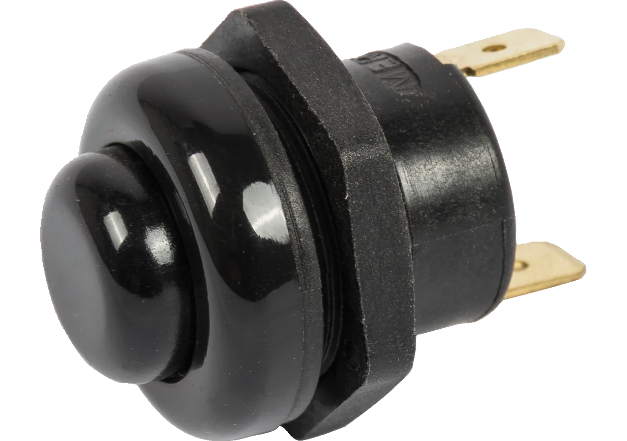 Drucktaster schwarz, M22 x 1, mit Steckanschluss GartenShop24 - Hochwertige Gartengeräte