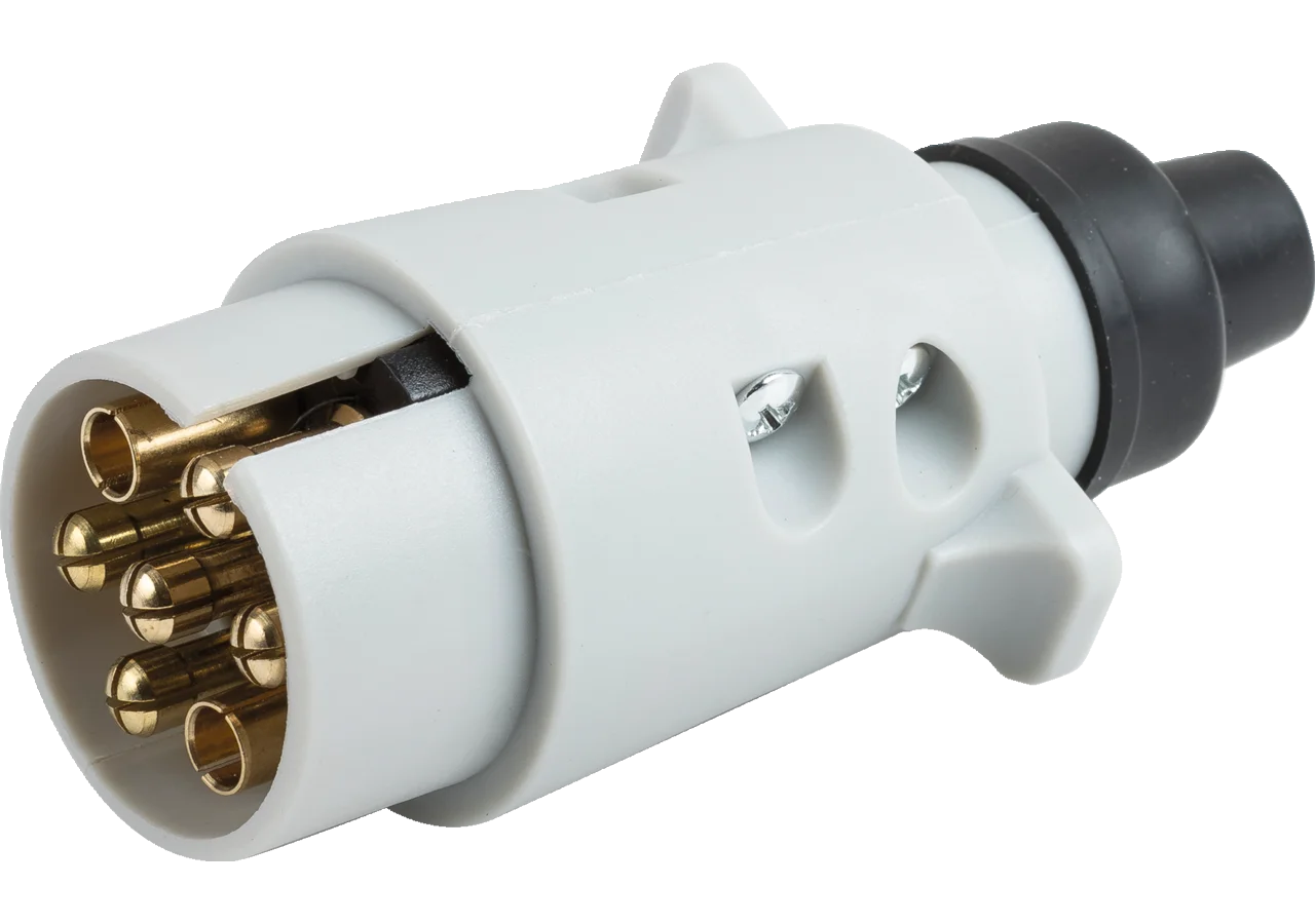 Stecker mit Schraubanschluss, 7 polig, 12 V ISO 1724 - Typ N Herth+Buss