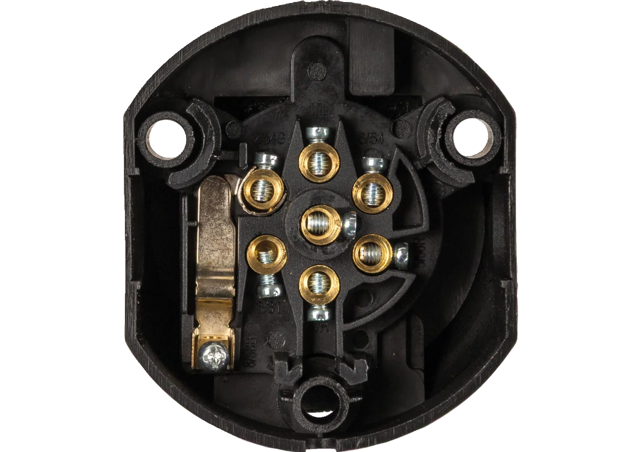 Steckdose mit Schraubanschluss, 7 polig, 12 V ISO 1724 - Typ N Herth+Buss