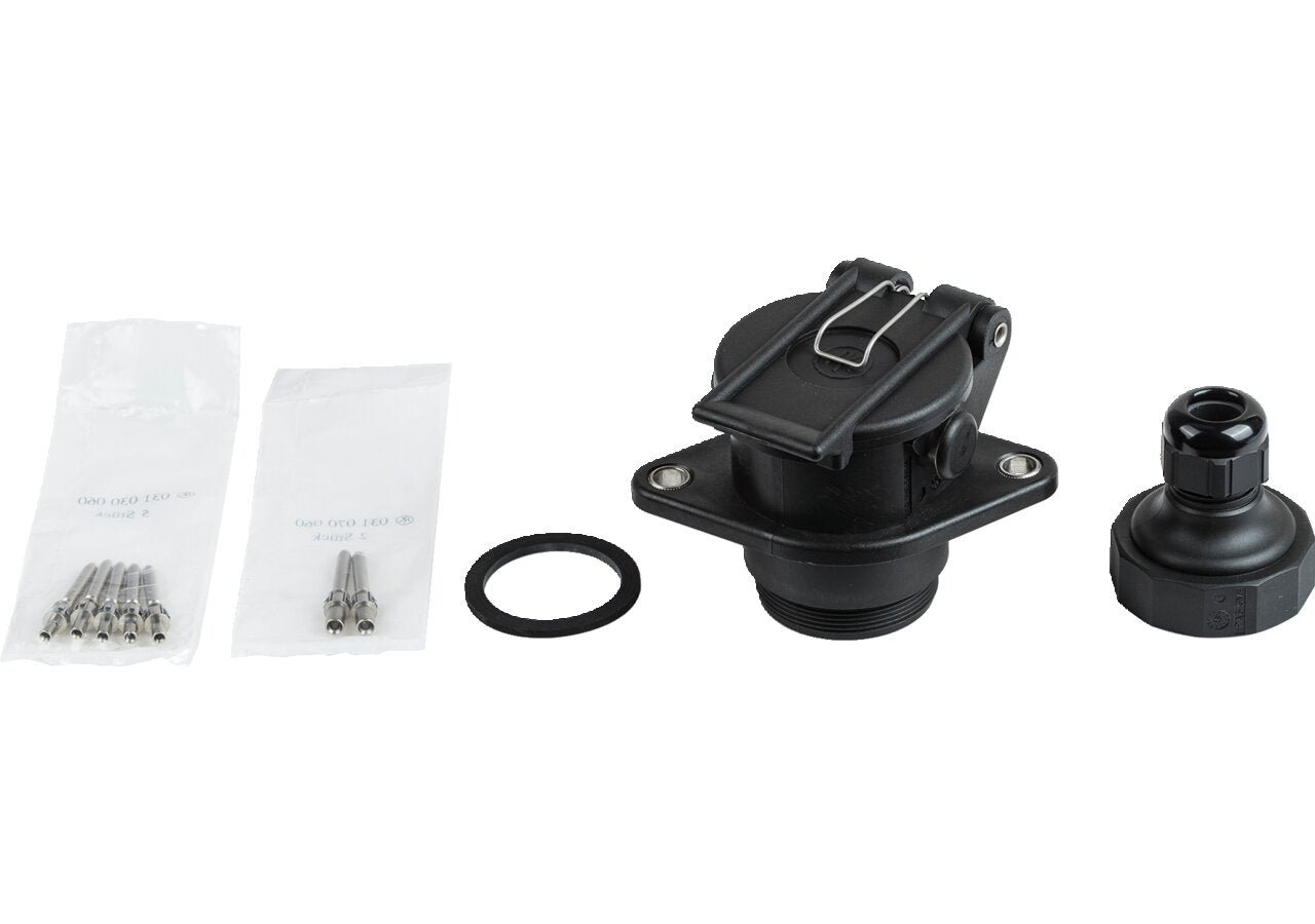 Steckdose mit Crimpkontakte, 7 polig, 12 V ISO 7638 - 2 ABS / EBS / MG613 Herth+Buss