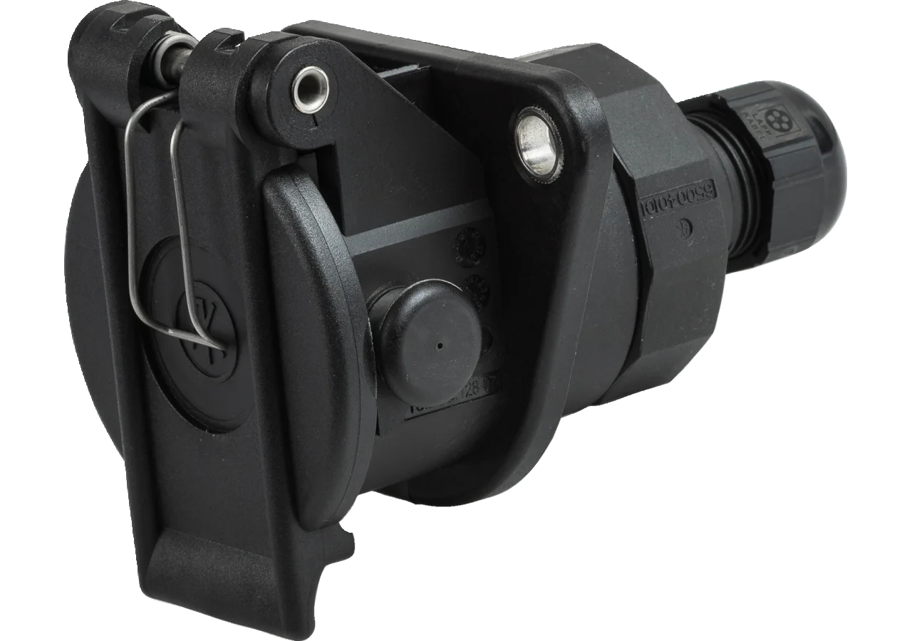 Steckdose mit Crimpkontakte, 7 polig, 12 V ISO 7638 - 2 ABS / EBS / MG613 Herth+Buss
