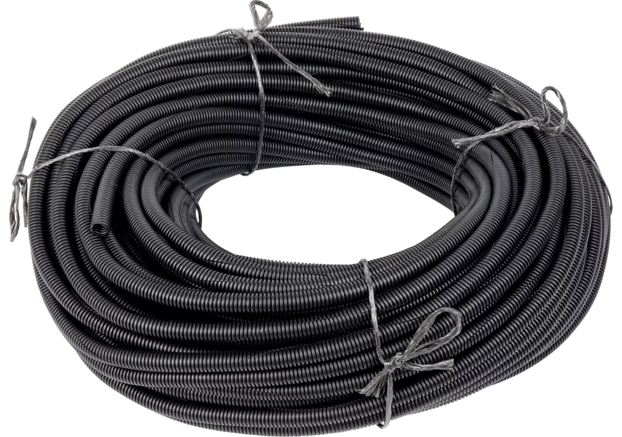 Wellrohr sinusgeschlitzt NW = 8,5 mm, schwarz, 50 m GartenShop24 - Hochwertige Gartengeräte
