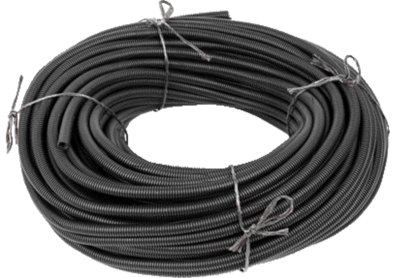 Wellrohr sinusgeschlitzt NW = 8,5 mm, schwarz, 50 m GartenShop24 - Hochwertige Gartengeräte