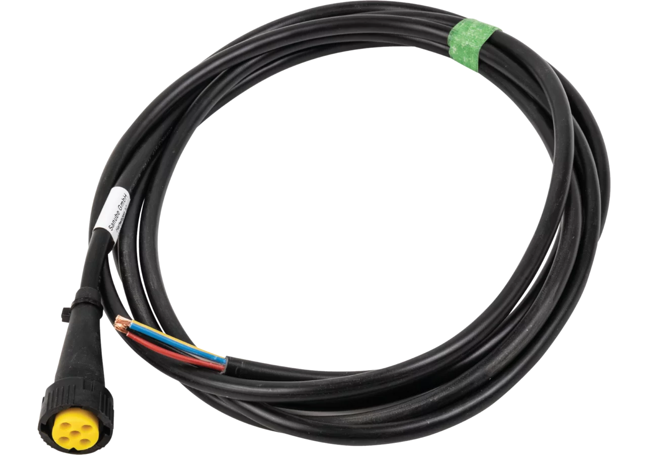 Anschlusskabel links, 5polig, Bajonett Buchse, 3 m open end Kabel Sanube