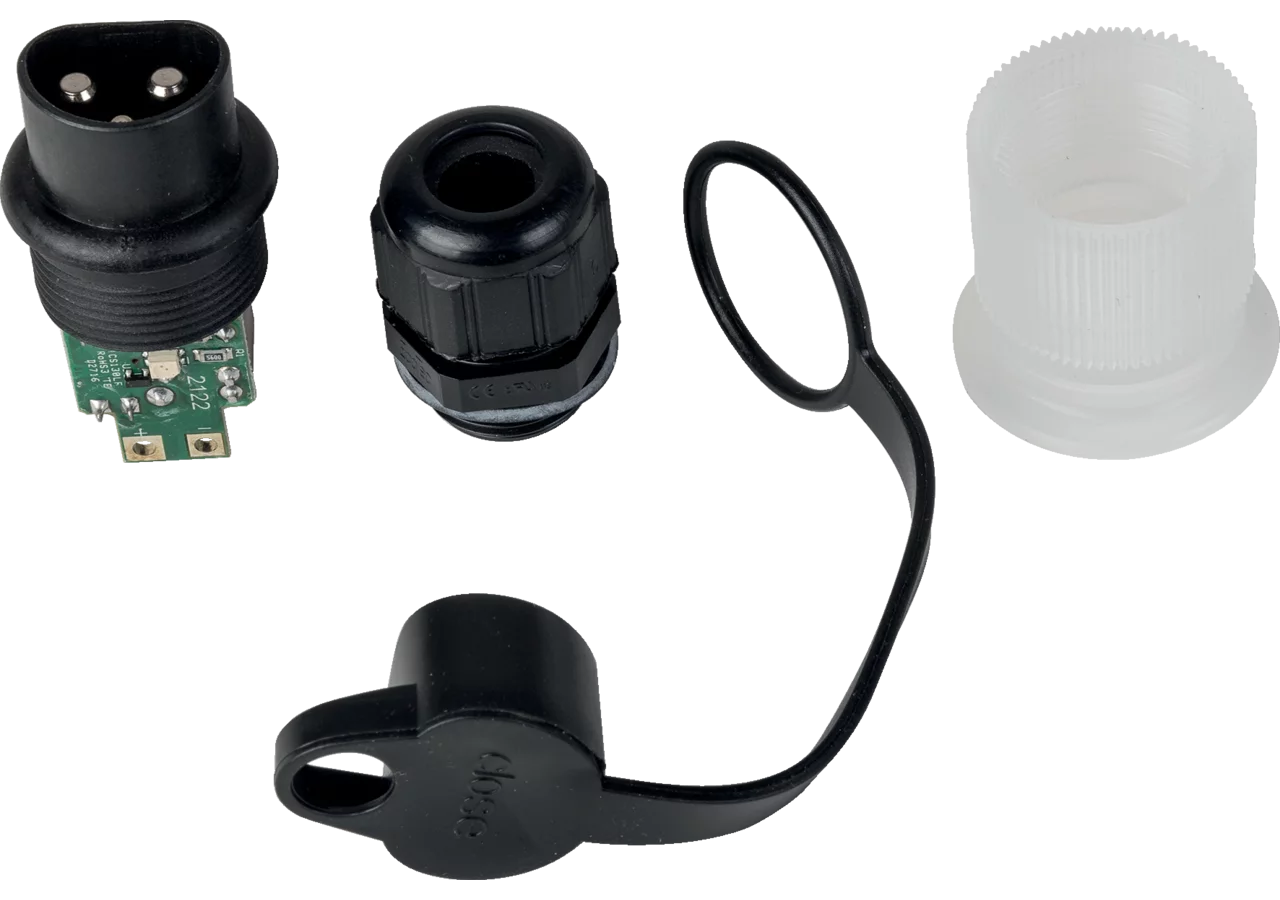 Stecker 3 pol. mit LED-Funktionskontrolle, 12 V Sicherung/Relais GartenShop24 - Hochwertige Gartengeräte