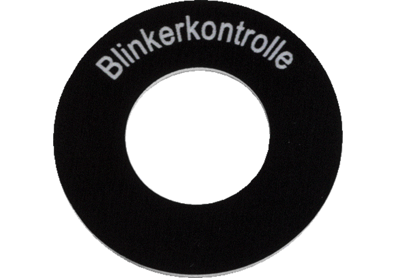 Schild Blinkerkontrolle GartenShop24 - Hochwertige Gartengeräte