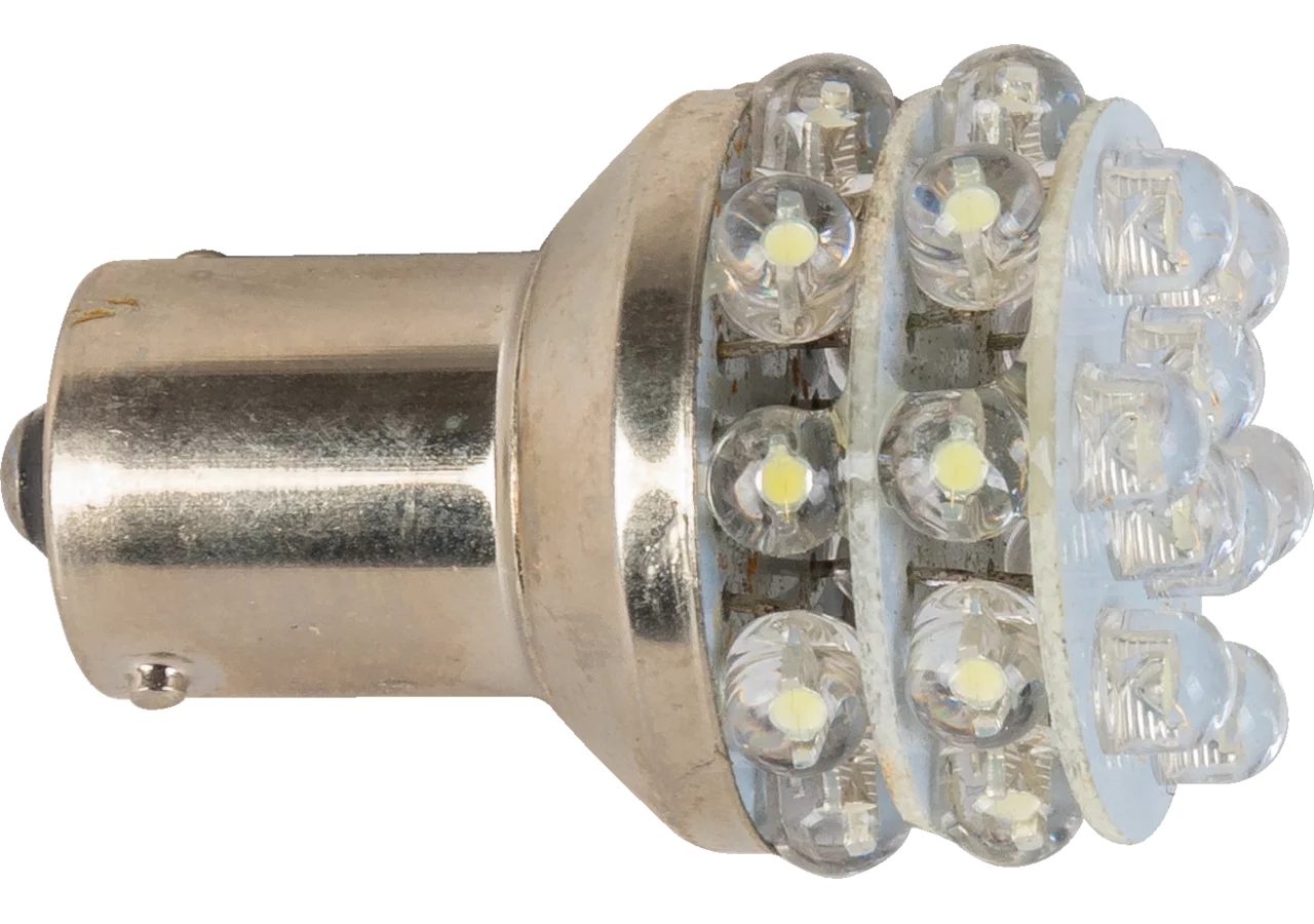 LED Kugellampe 12 V, 1,6 W, BA15S, 27 x LED, 2 Stück weiß GartenShop24 - Hochwertige Gartengeräte