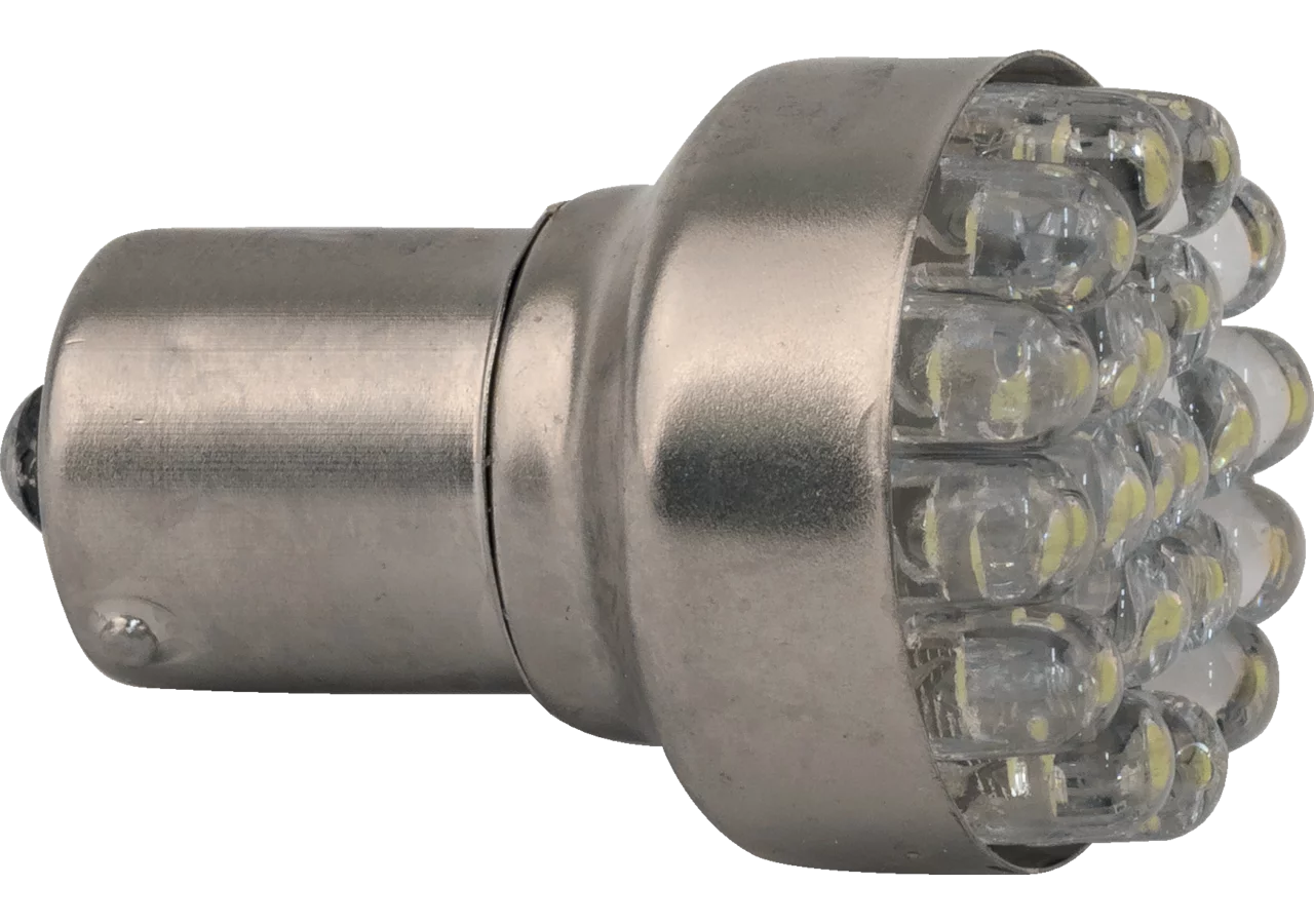 LED Kugellampe 12 V, BA15S, 19 LED, 2 Stück weiß GartenShop24 - Hochwertige Gartengeräte