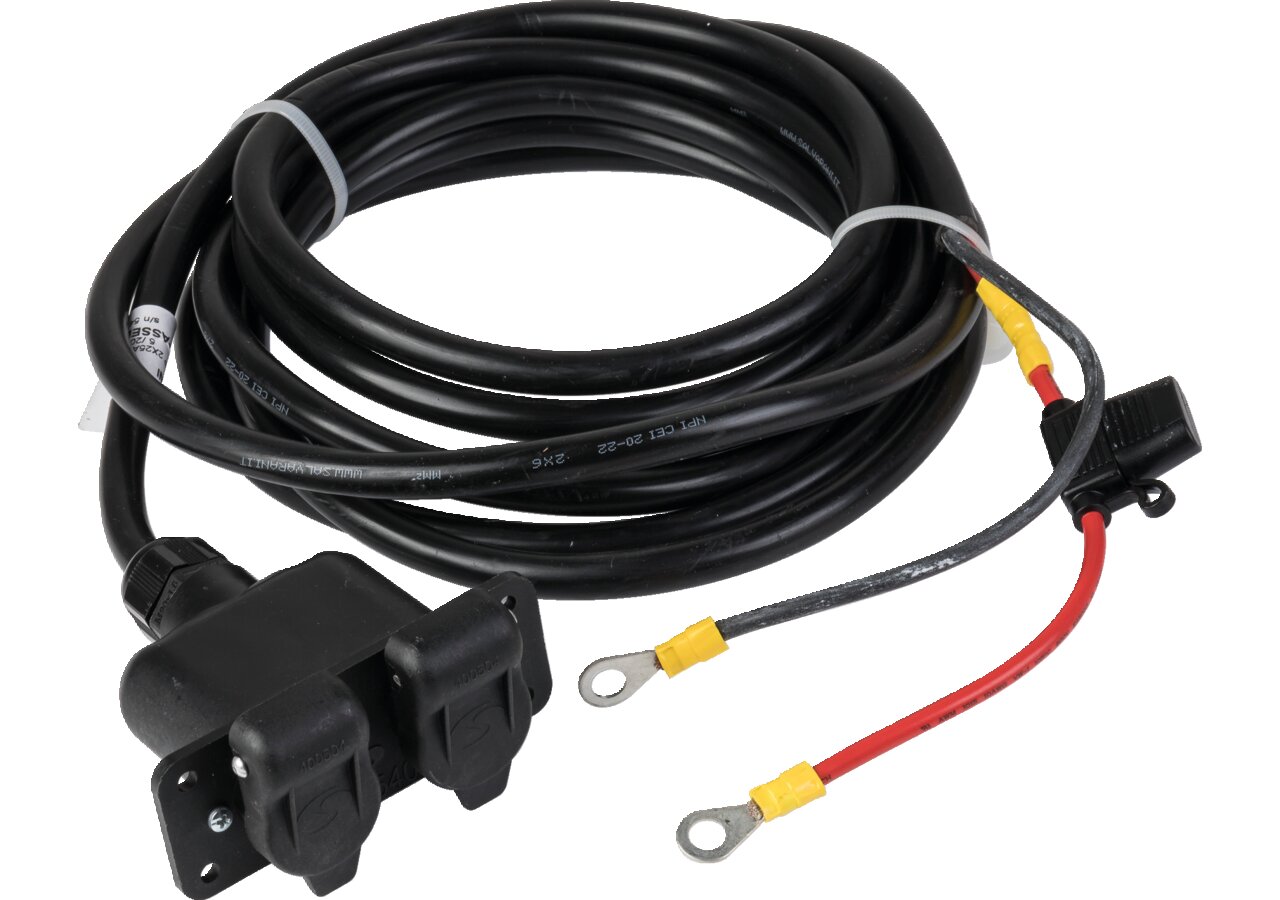 Versorgungsbox 12 V, 40 A, 2-fach, Kabel 4,5 m GartenShop24 - Hochwertige Gartengeräte