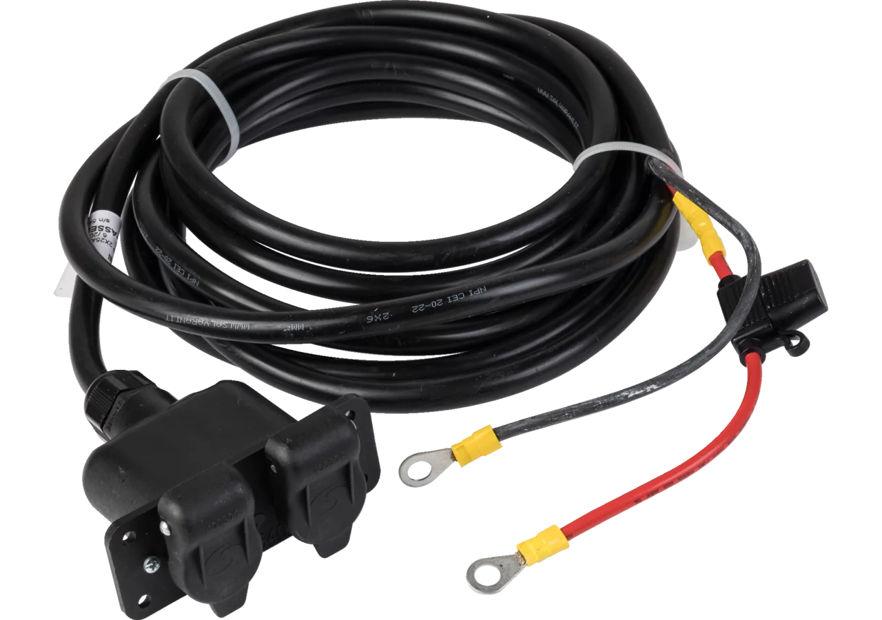 Versorgungsbox 12 V, 40 A, 2-fach, Kabel 4,5 m GartenShop24 - Hochwertige Gartengeräte