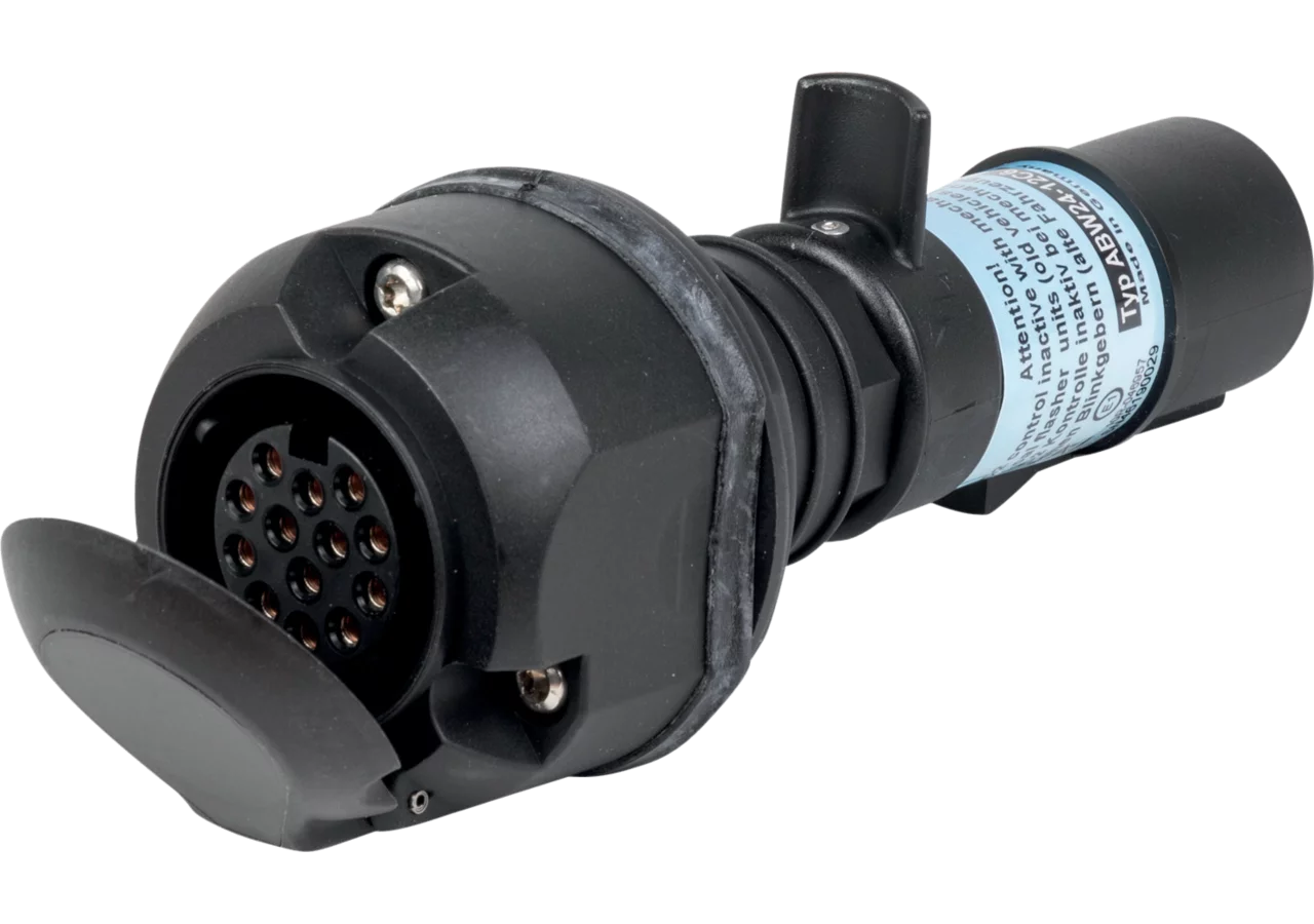 Briechle Spannungswandler-Adapter 24 V auf 12 V, 7-polig auf 13-polig für Anhängerbeleuchtung Briechle