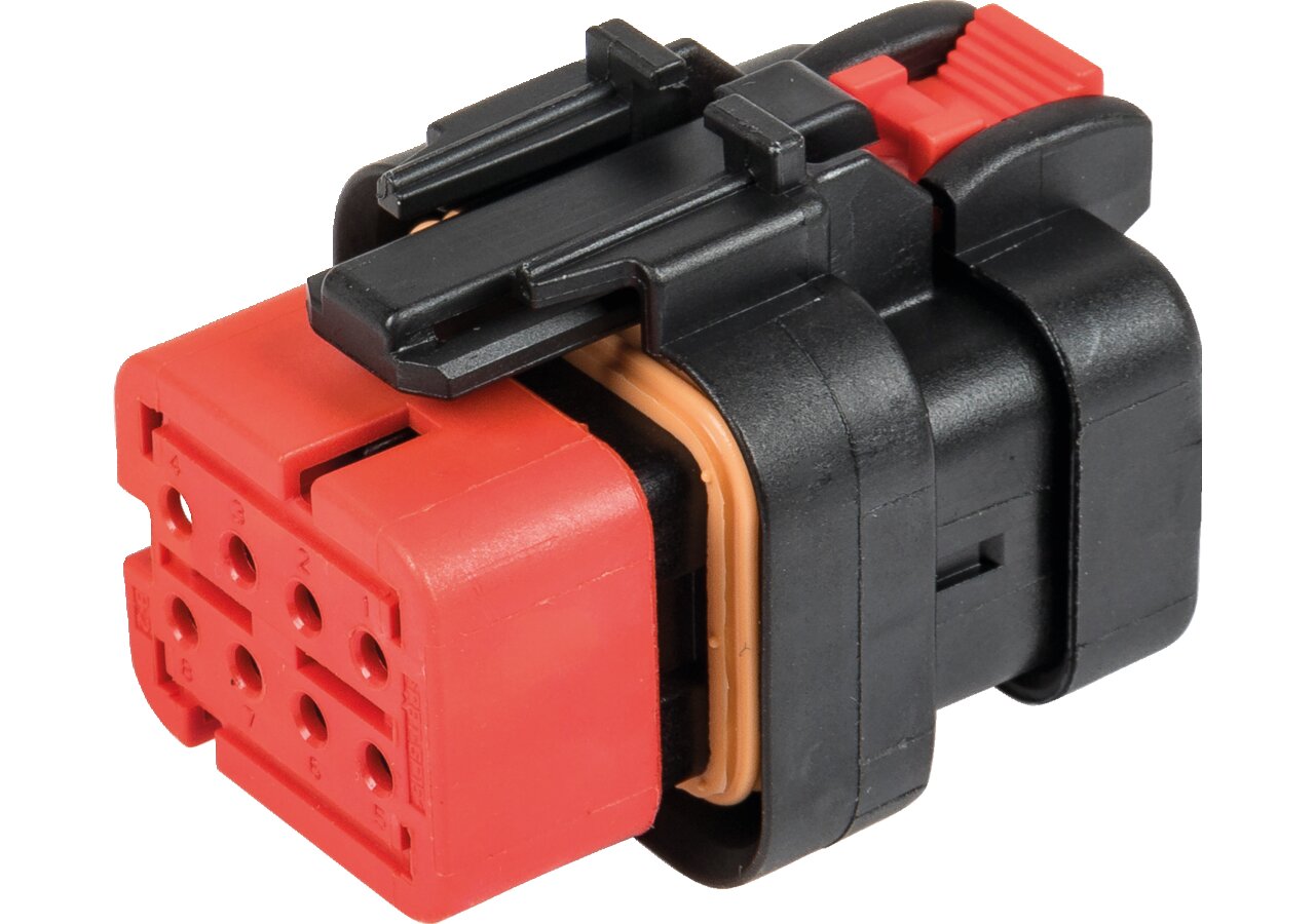 Stecker 8-polig, 14-18 rot Ampseal 16, male TE-Konnektivität