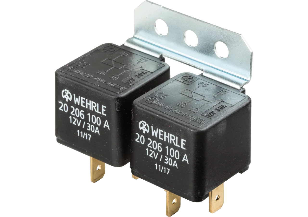 Relais 12 V, 2 x 30 A, Zwilling Wehrle