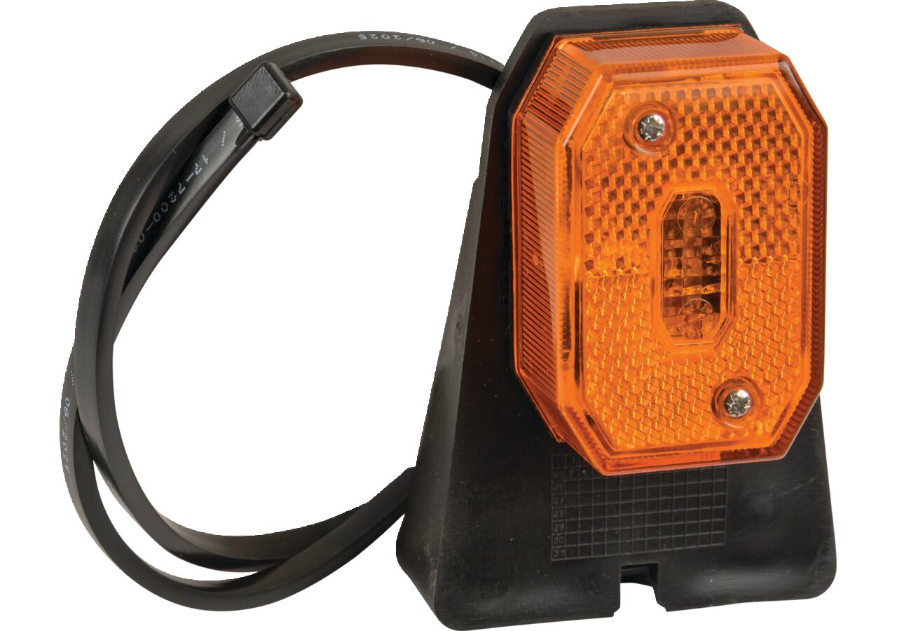 Seitenmarkierungsleuchte Gelb, Kabel 0,5 m, Aufhängeteil 100 mm Flexipoint I Aspöck