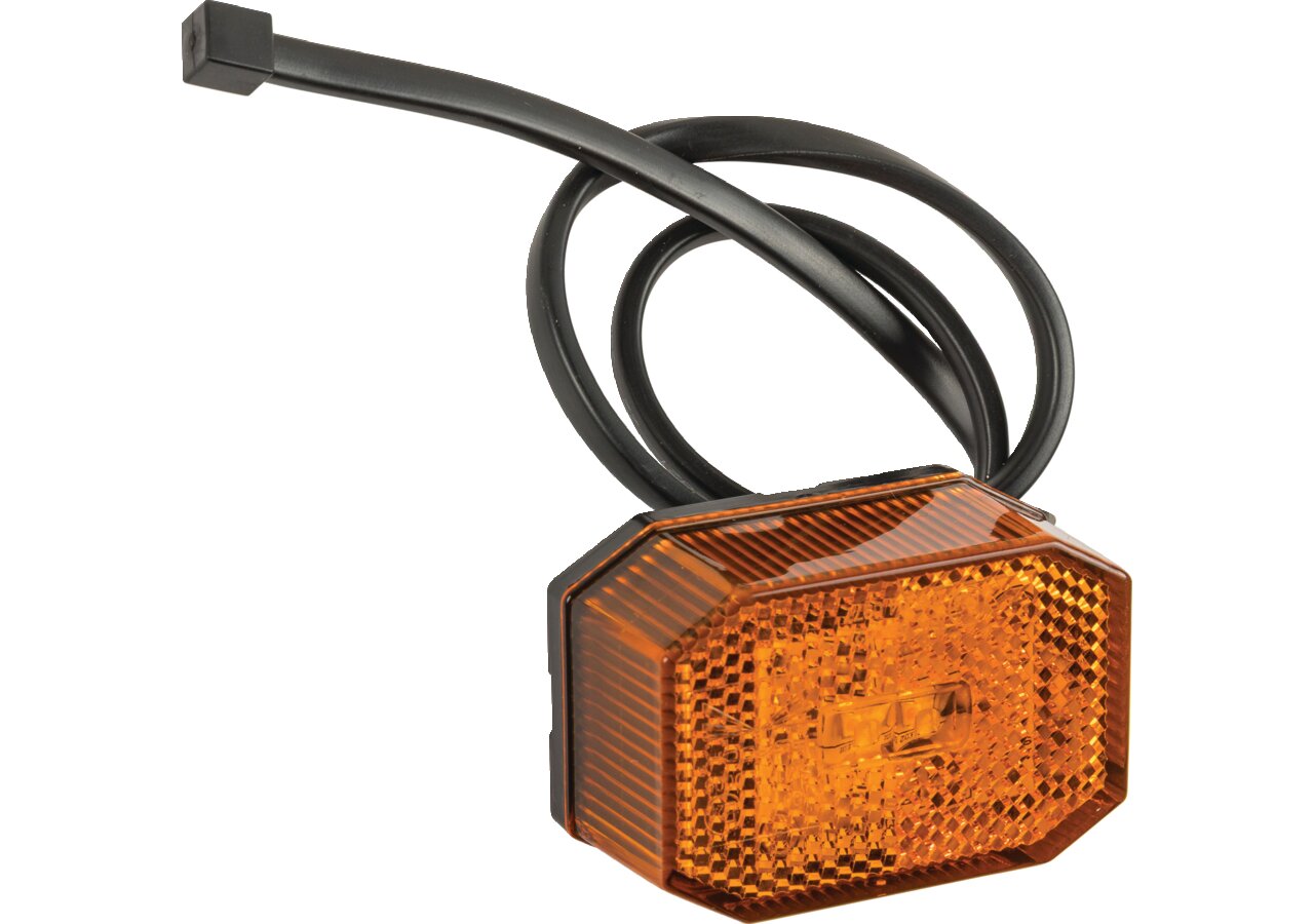 LED Seitenmarkierungsleuchte 12 / 24 V, Gelb, Kabel 0,5 m Flexipoint LED Aspöck