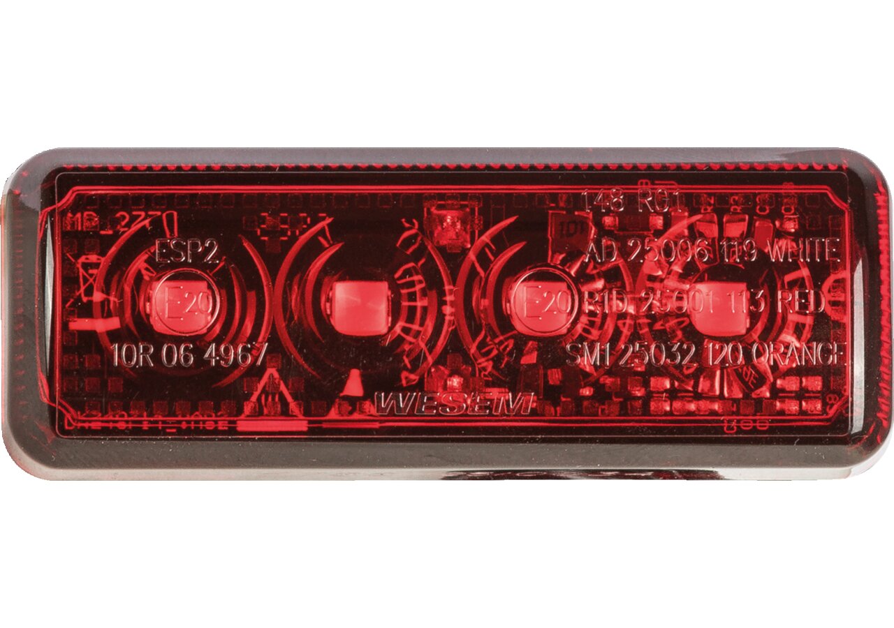 LED Begrenzungsleuchte 12 / 24 V, Rot WESEM