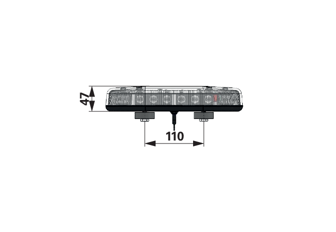 LED Mini Leuchtbalken 11-30 V, L= 255 mm, Fixmontage Tornardo, ECE-R65 GartenShop24 - Hochwertige Gartengeräte