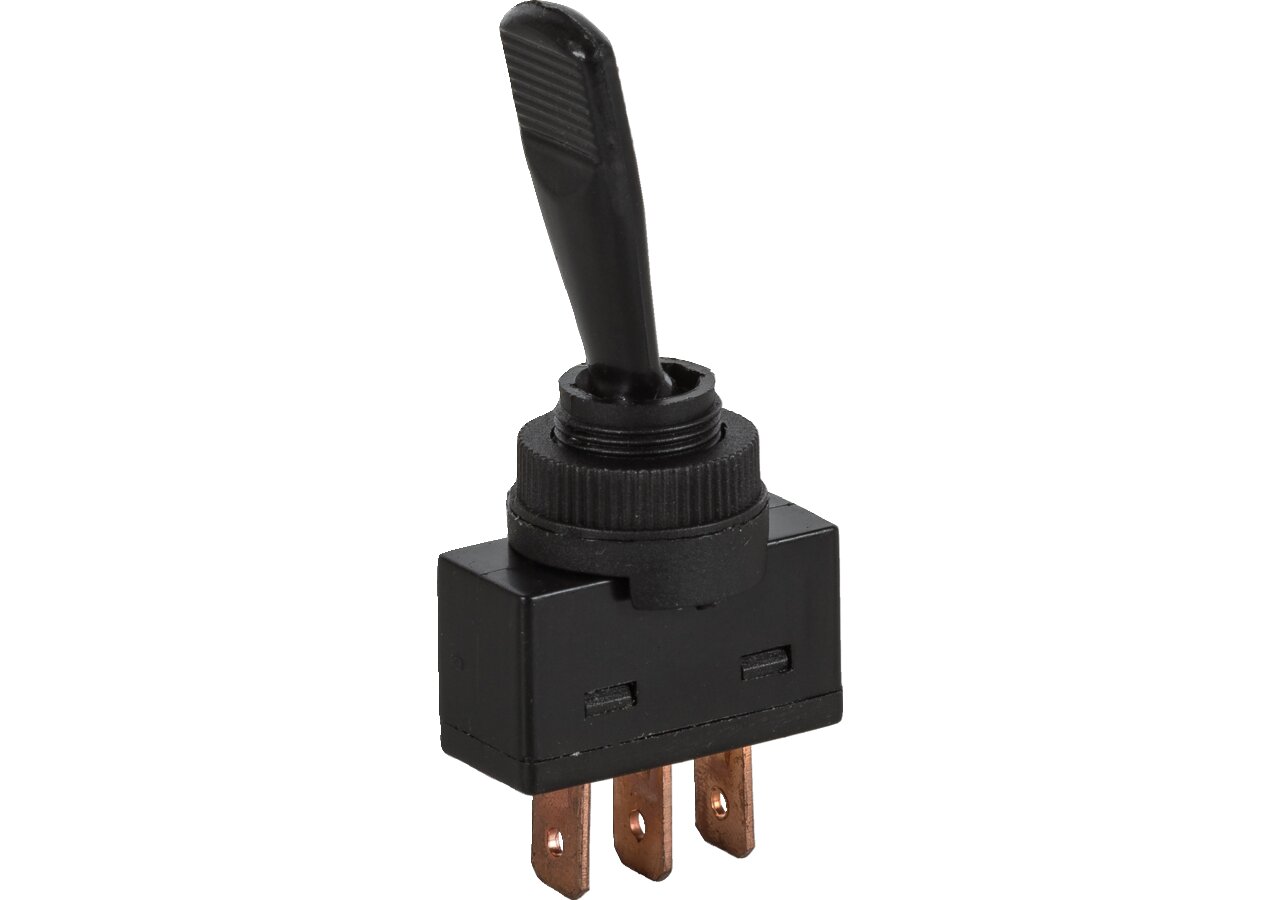 Kippschalter 12 V, 10 A, d = 13 mm, 3-polig On - Off - On Länge 24,5 mm GartenShop24 - Hochwertige Gartengeräte