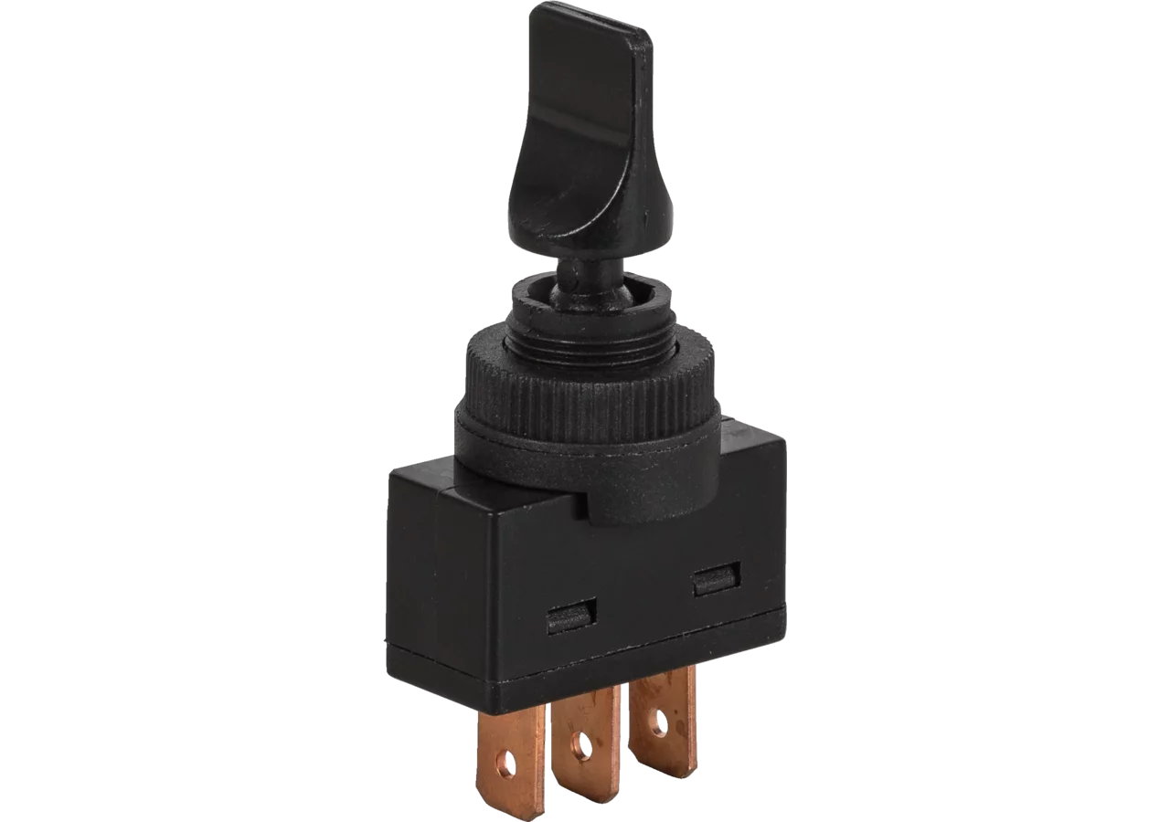 Kippschalter 12 V, 10 A, d = 13 mm, 3-polig On - Off - On Länge 24,6 mm GartenShop24 - Hochwertige Gartengeräte