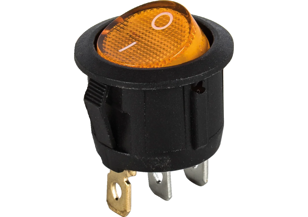 LED-Wippschalter 12 V, 10 A, d = 20 mm, 3- polig On - Off, orange GartenShop24 - Hochwertige Gartengeräte