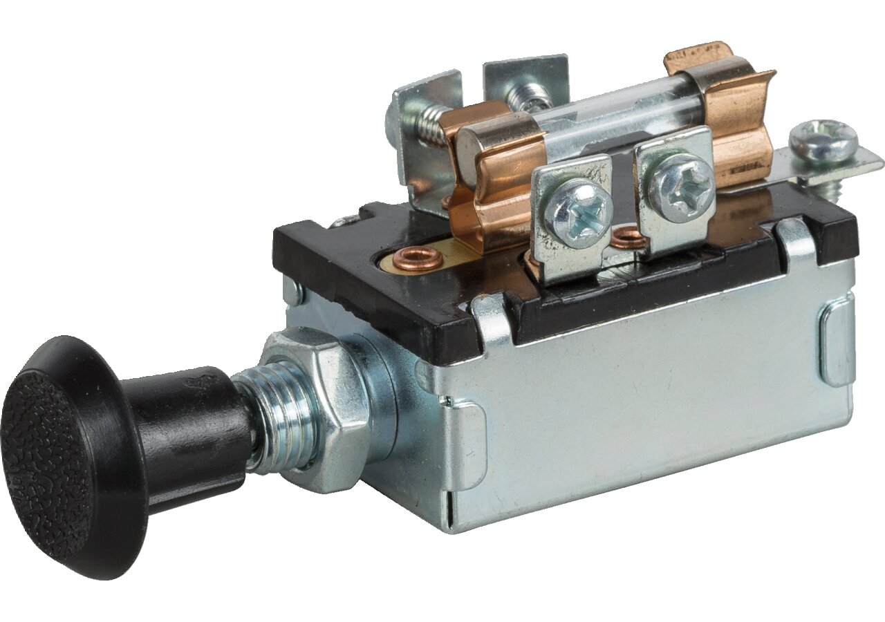 Zugschalter 6 / 12 V, 30 / 15 A, d = 11 mm, 5-polig On - Off - On GartenShop24 - Hochwertige Gartengeräte