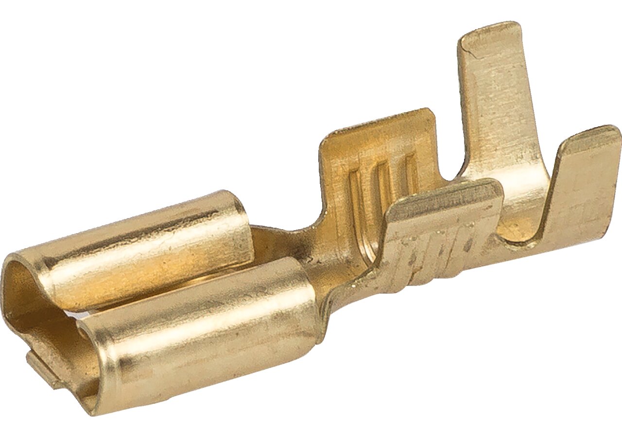 Flachsteckhülse 4,8 x 0,8 mm, 1 - 2,5mm², 100 Stück mit Rastnase GartenShop24 - Hochwertige Gartengeräte