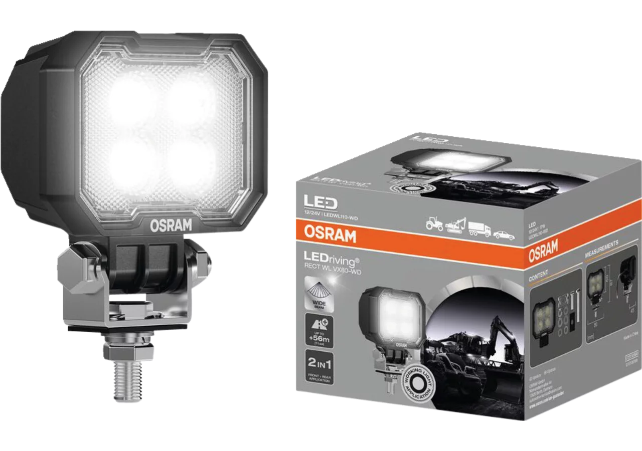 LED Arbeitsscheinwerfer 12 / 24 V, 1500 lm, R10, R148, Rect WL VX80-WD Osram